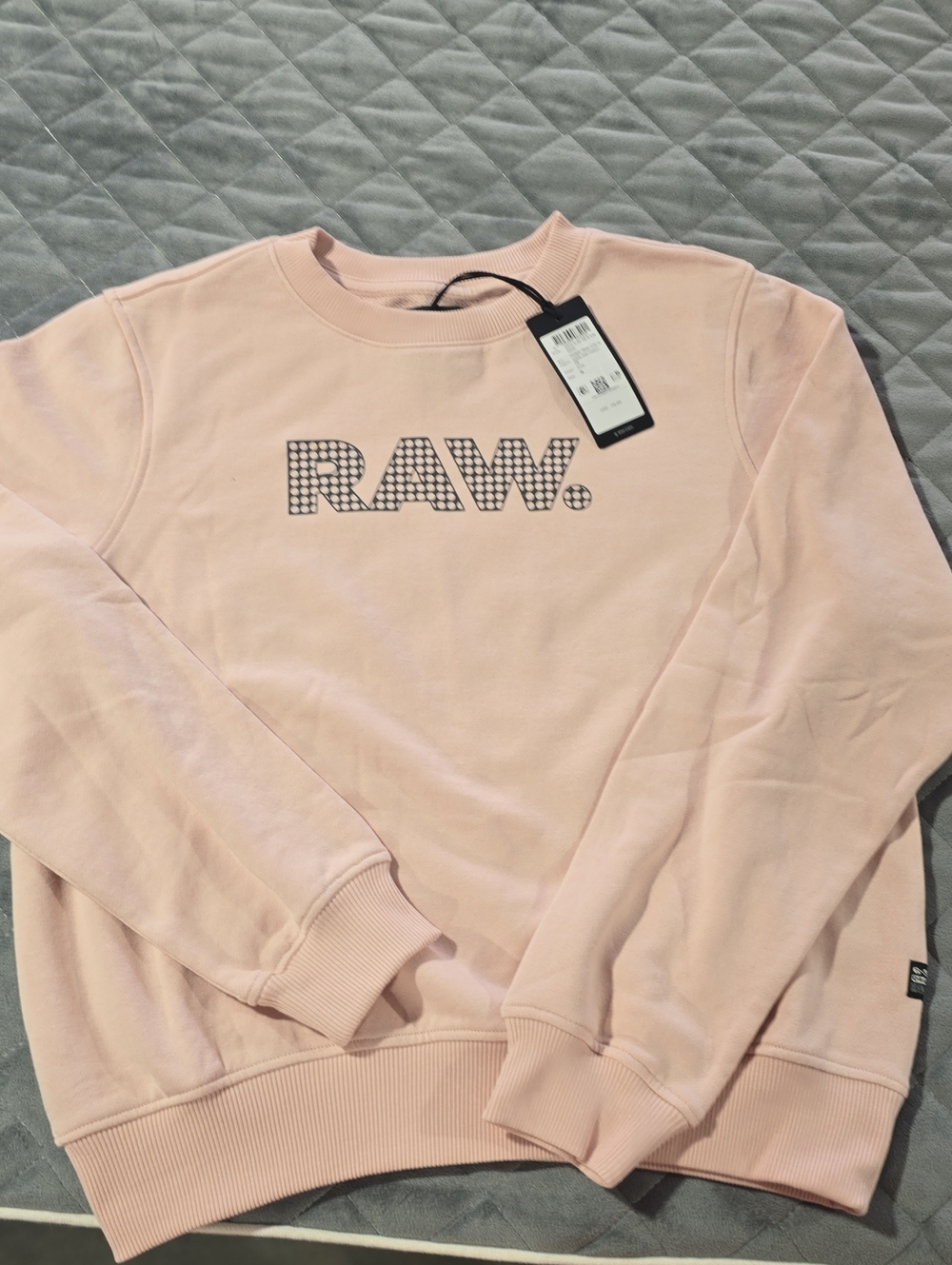 G-Star Pale Pink Crewneck Sweater with RAW Logo